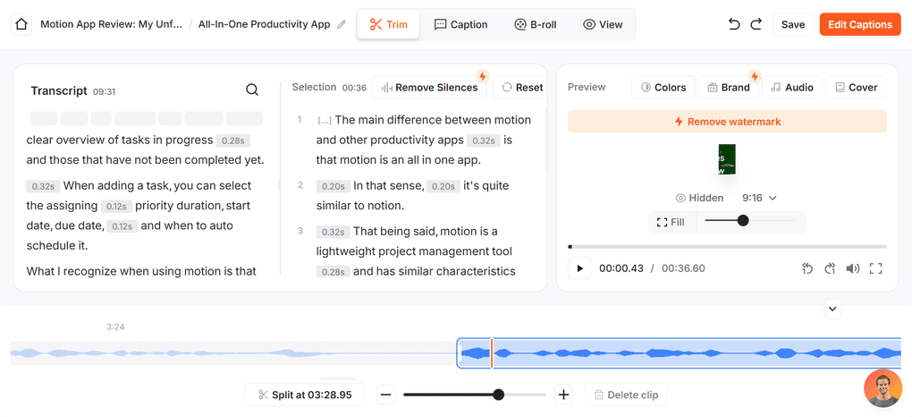 Submagic video editing tools