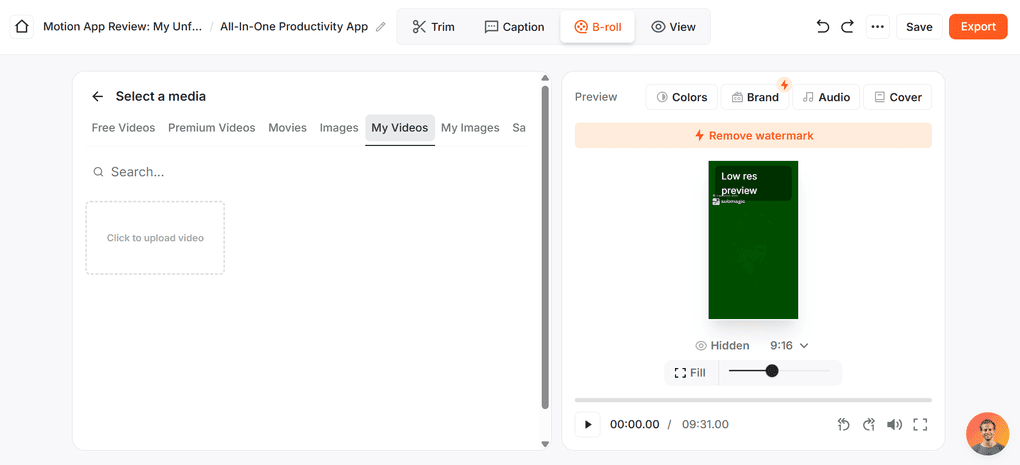 Uploading videos with Submagic