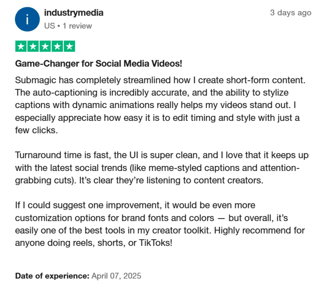 User reports about Submagic