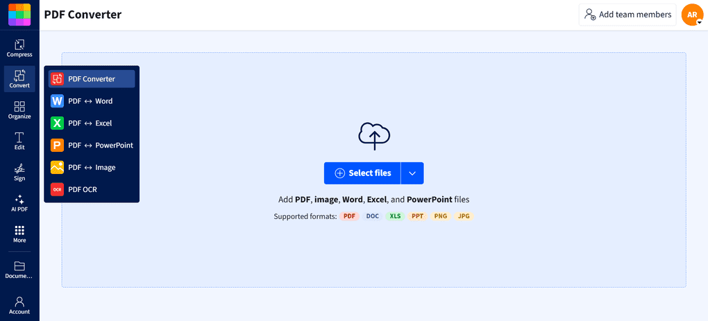 Converting pdfs wih Smallpdf
