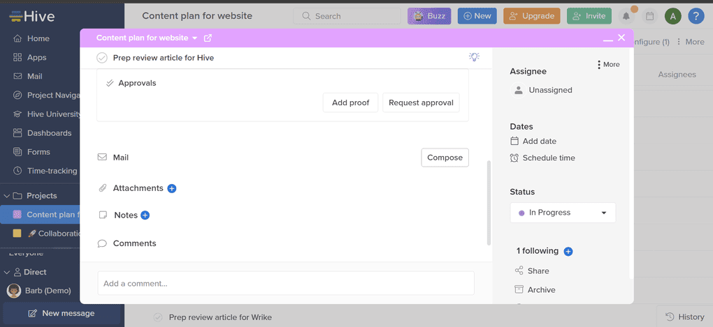 Hive task management tools
