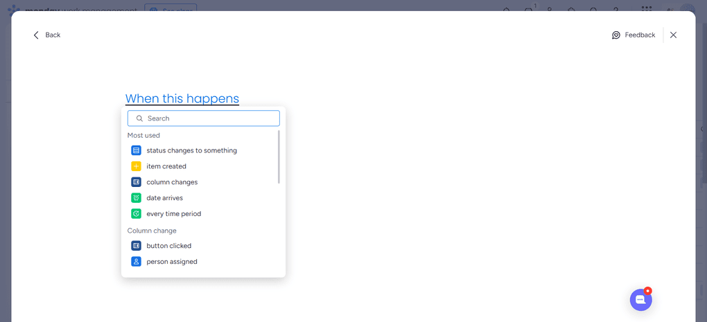 Monday.com automation feature