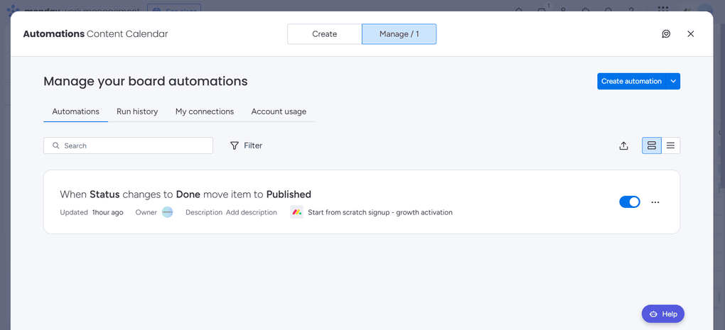 Monday.com custom automations