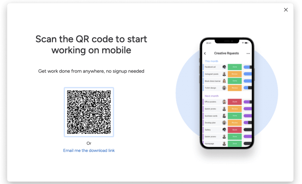 Monday.com mobile app