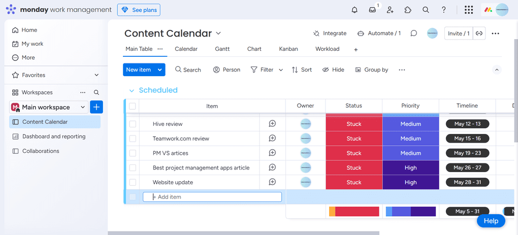 Monday.com task management features