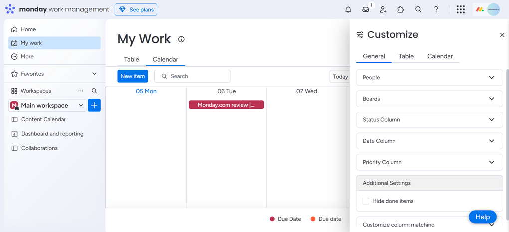 Monday.com's task management tool