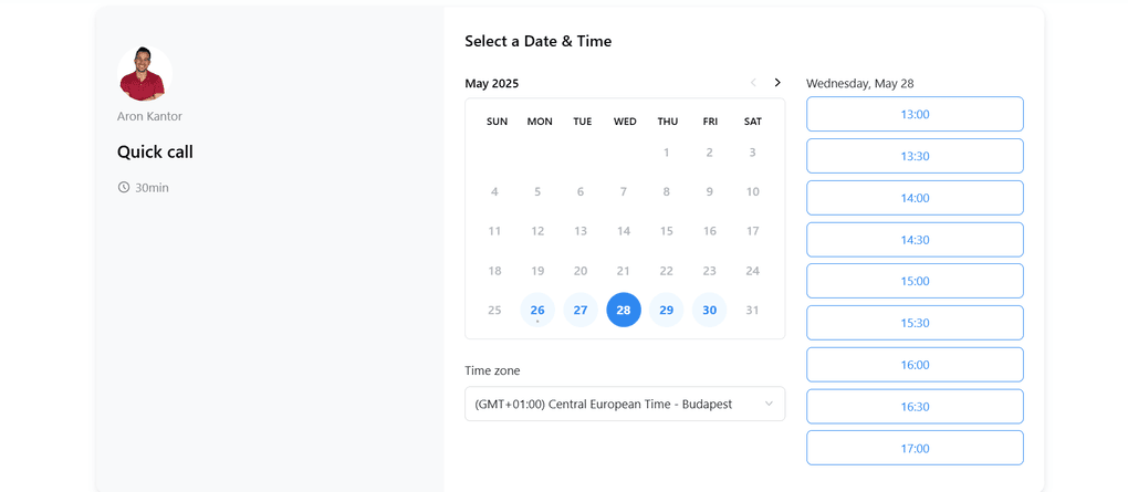 Notta's meeting scheduler feature