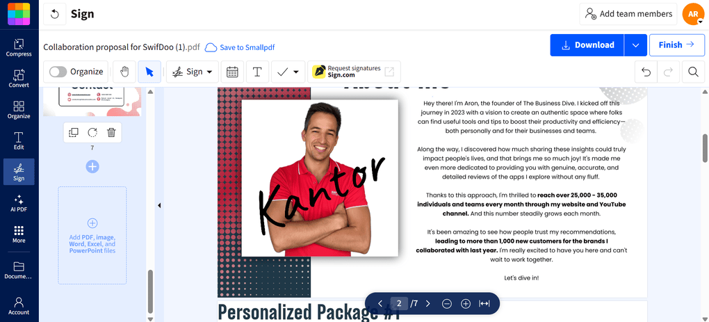 Smallpdf review sign features