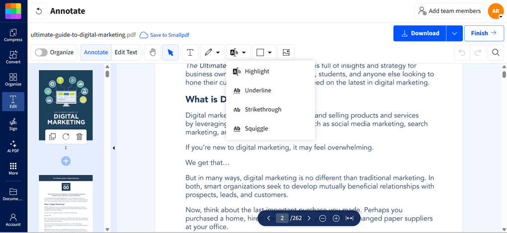 Smartpdf pdf annotation tools