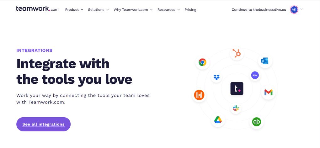 Teamwork.com's integrations