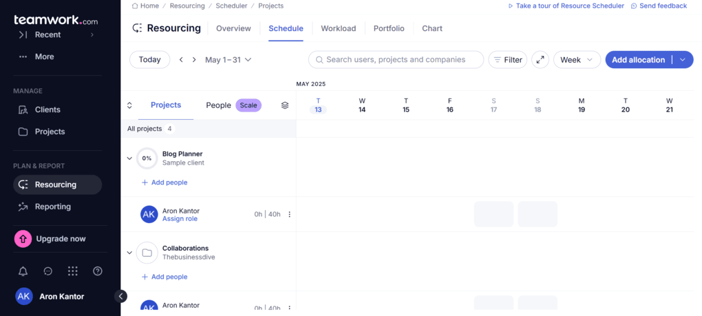 Teamwork.com's reporting tools