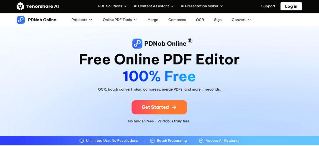 Free Online PDF Editor_PDNob