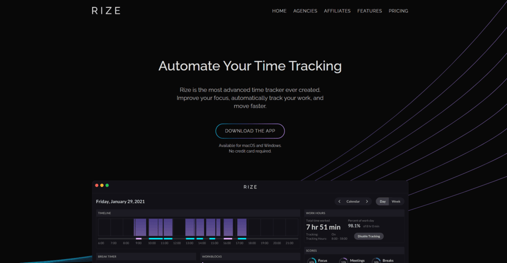 Best Time Tracking App  Rize
