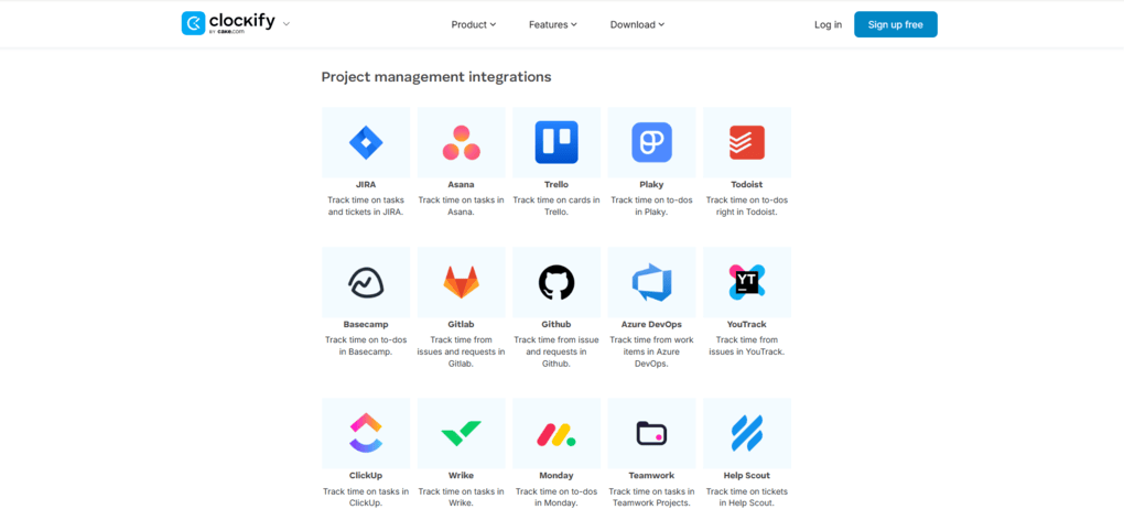 Clockify integrations
