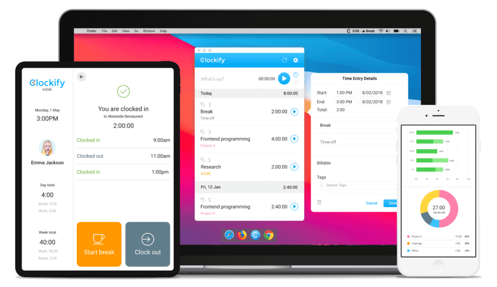 Clockify mobile apps
