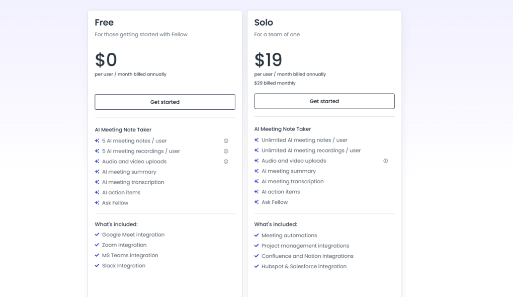 Fellow pricing for individuals