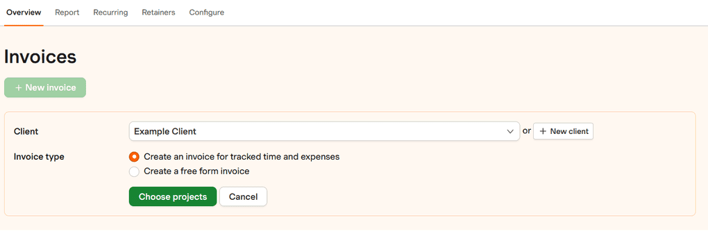 Harvest offers a seamless invoicing