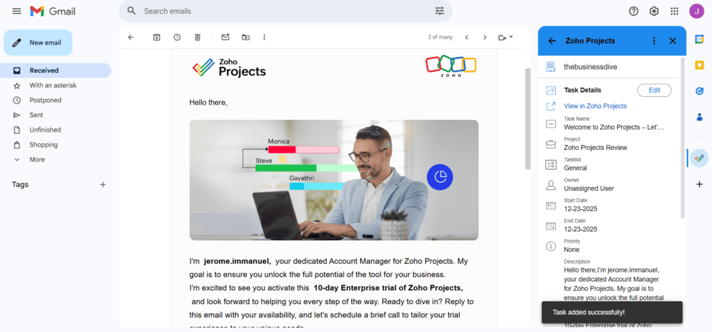 My experience with Zoho Projects