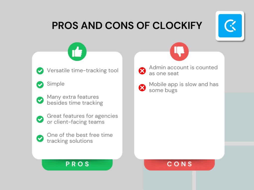 Pros and Cons of Clockify