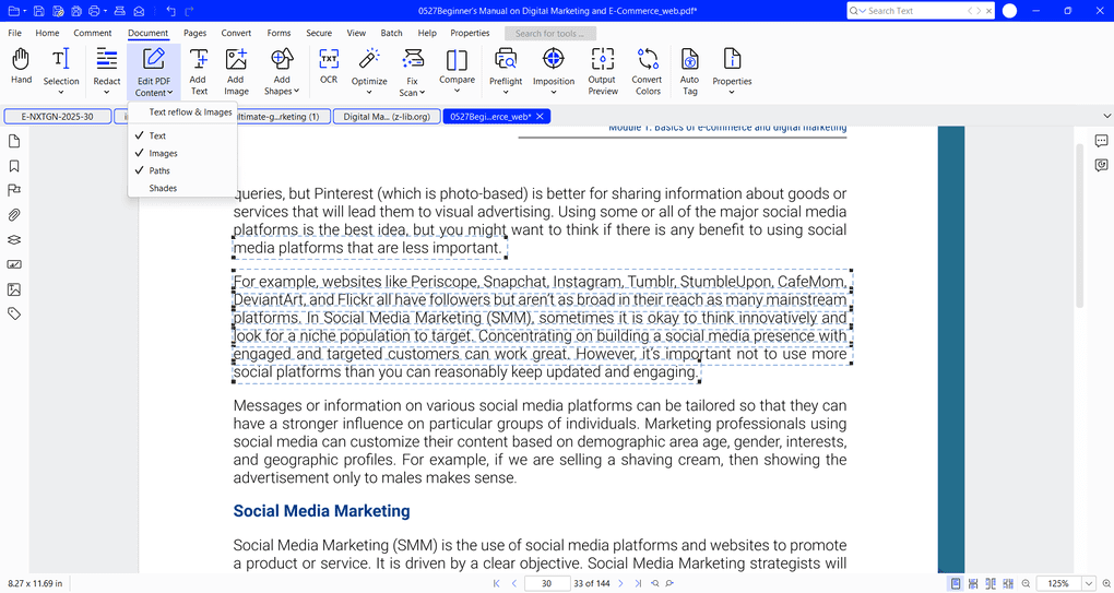 Xodo PDF editor features