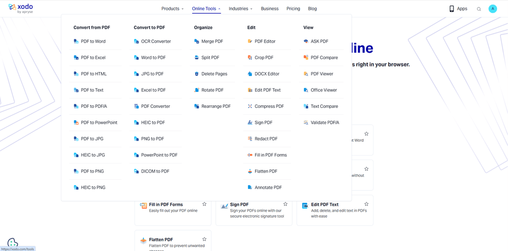 Xodo Web - Online PDF Tools