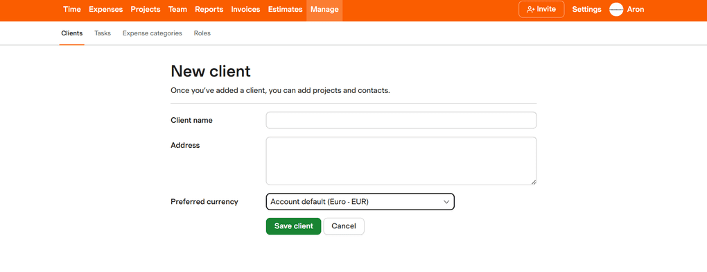 You can create multiple clients with Harvest