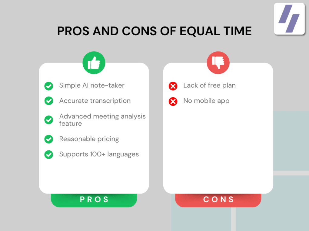 Equal Time pros and cons