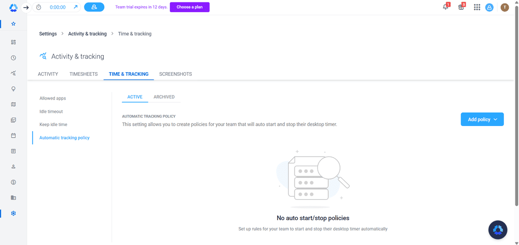 Hubstaff automatic time tracking