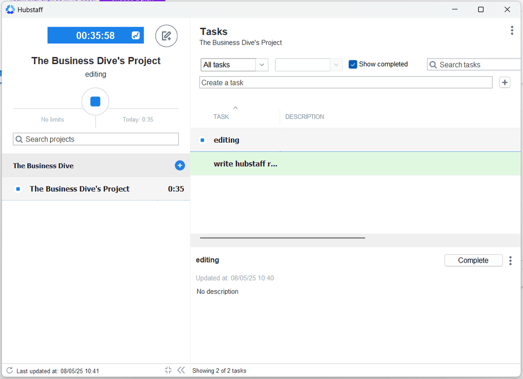 Hubstaff time tracking tool