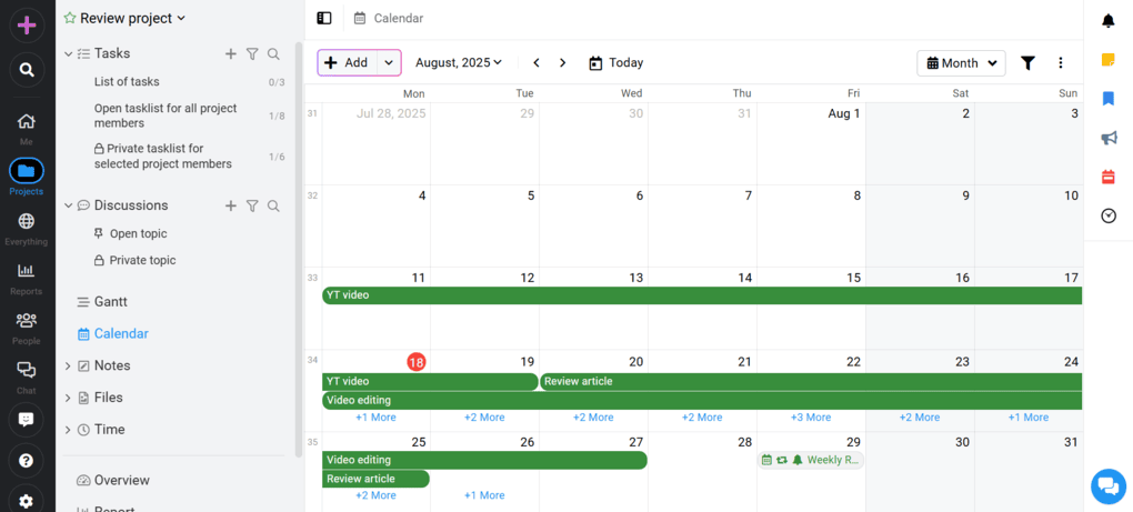 ProofHub user interface