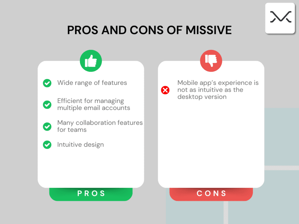 Pros and Cons of Missive