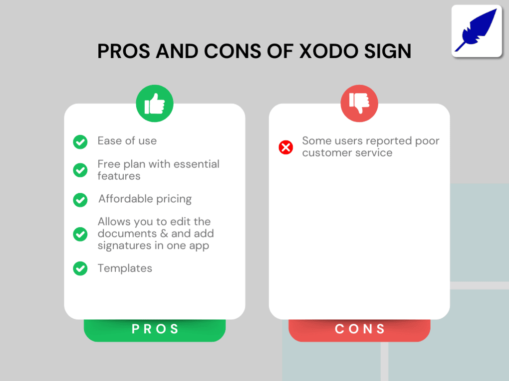 Pros and Cons of Xodo Sign