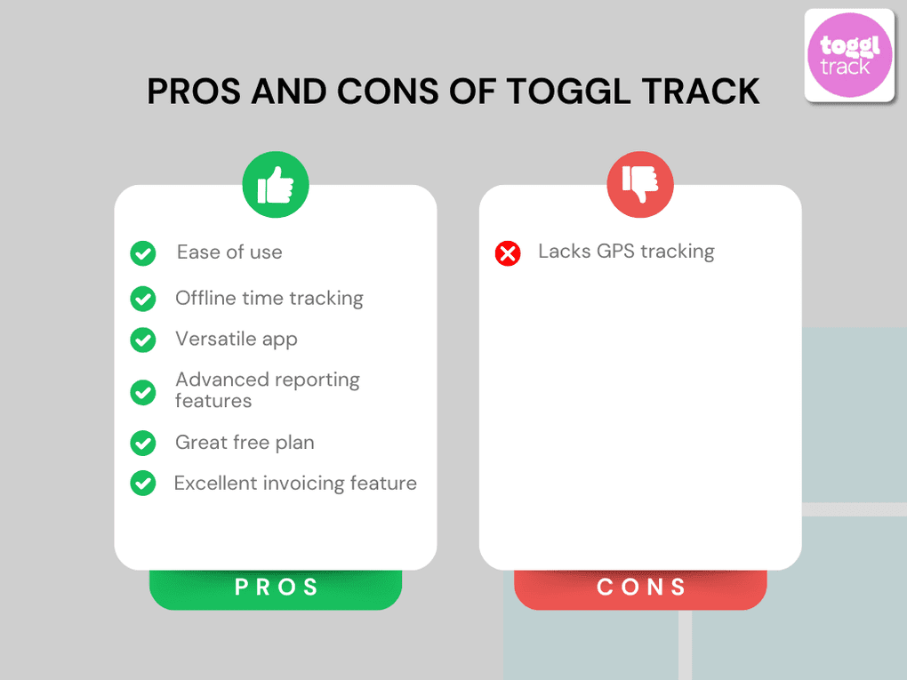 Pros and cons of Toggl Track