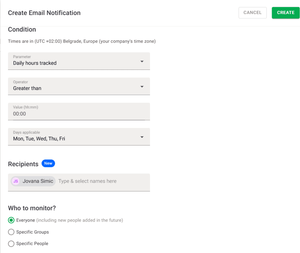 Time Doctor Email notification tool review