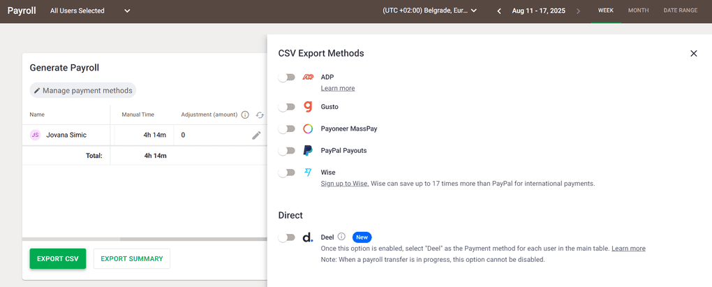Time Doctor Payroll feature review