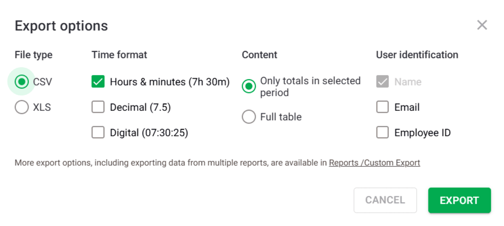 Time Doctor report export tool
