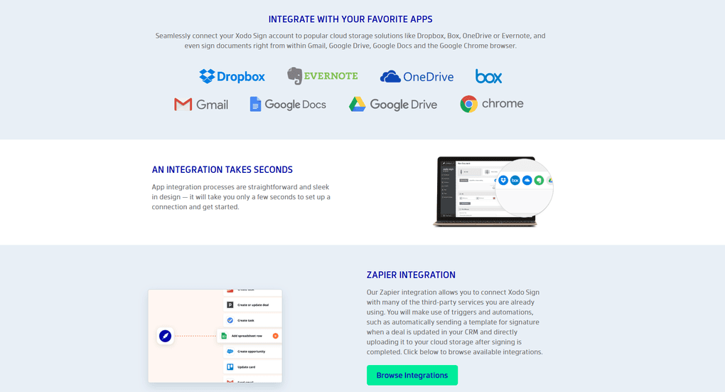 Xodo Sign integrations