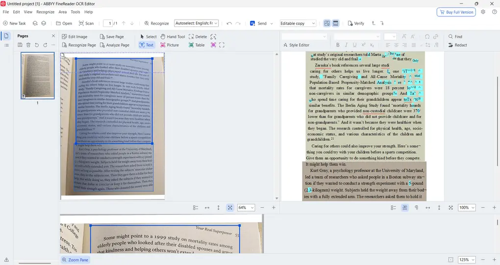 ABBYY FineReader OCR tools testing