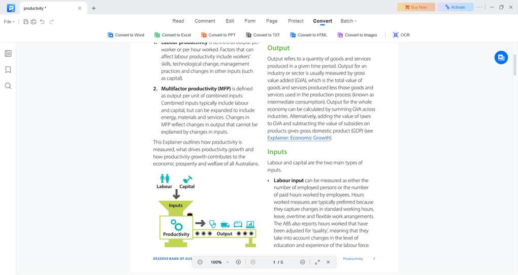PDF conversion features review
