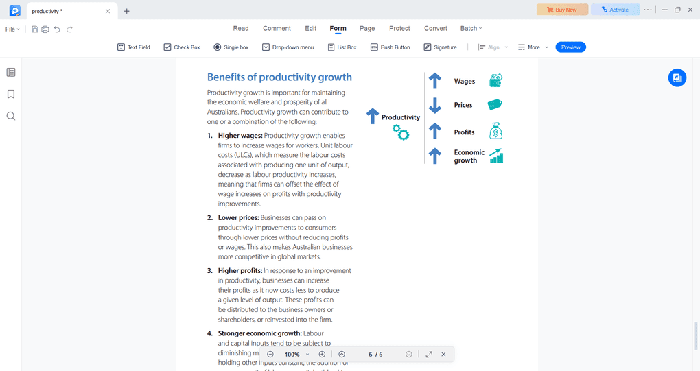 PDF forms and signature features review