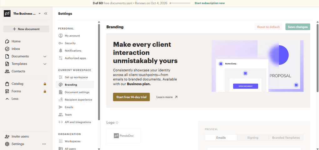 PandaDoc other features