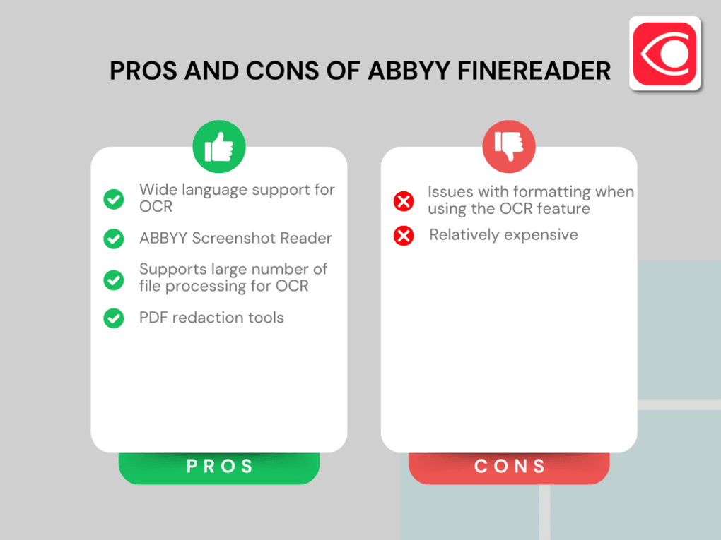 Pros and Cons of ABBYY FineReader