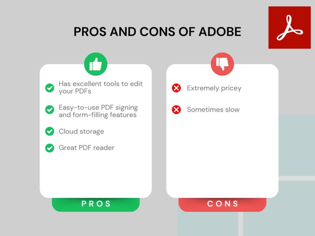 Pros and Cons of Adobe Acrobat