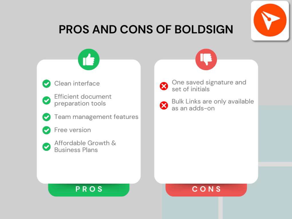 Pros and Cons of Boldsign