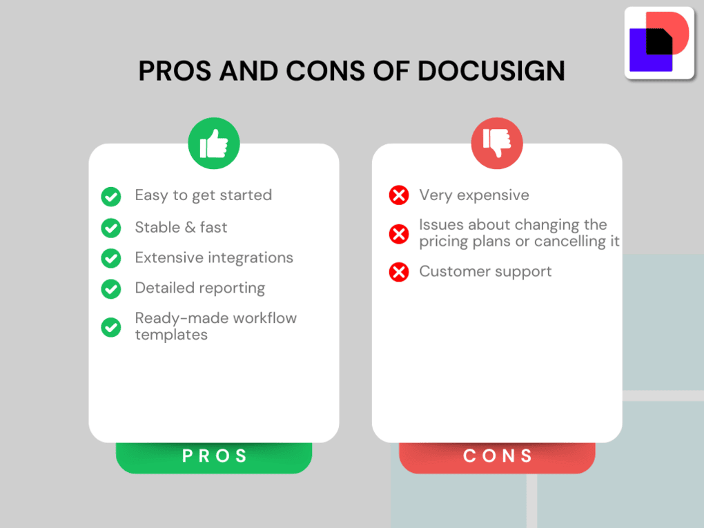Pros and Cons of DocuSign