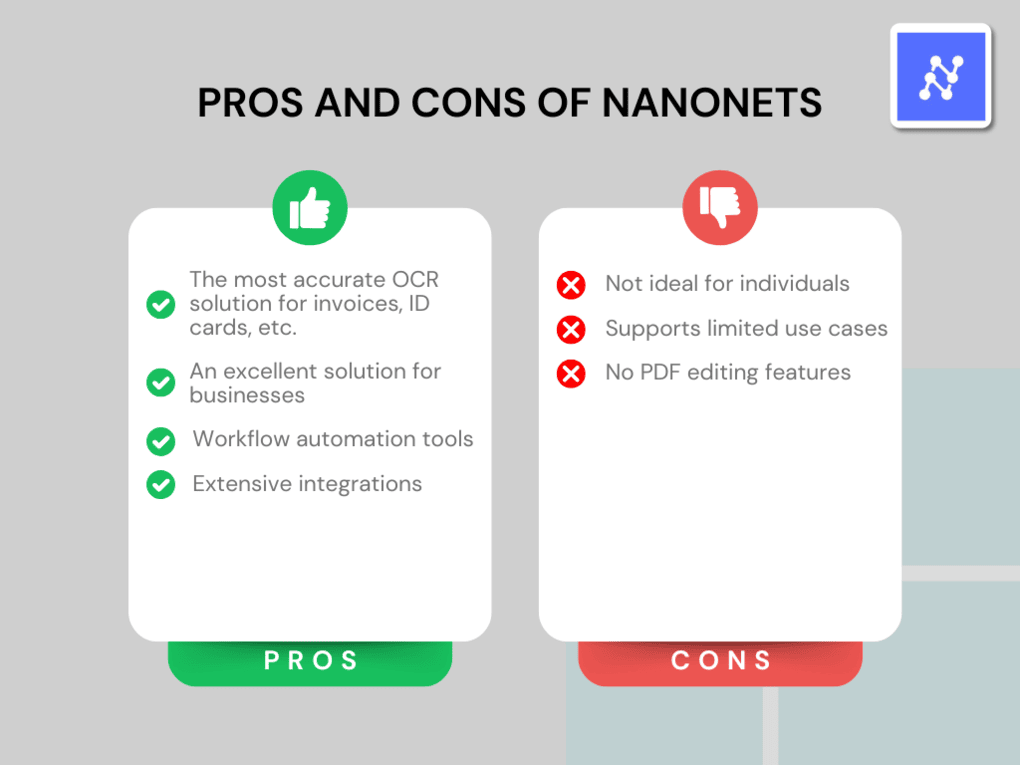 Pros and Cons of Nanonets