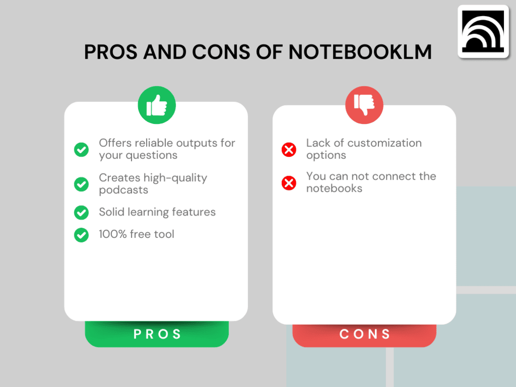 Pros and Cons of notebooklm