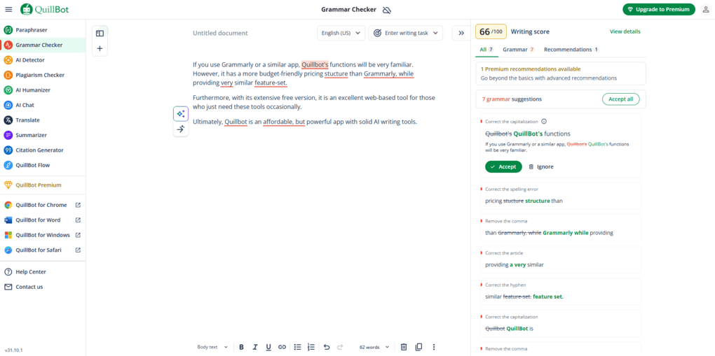 Quillbot is the best AI writing tool