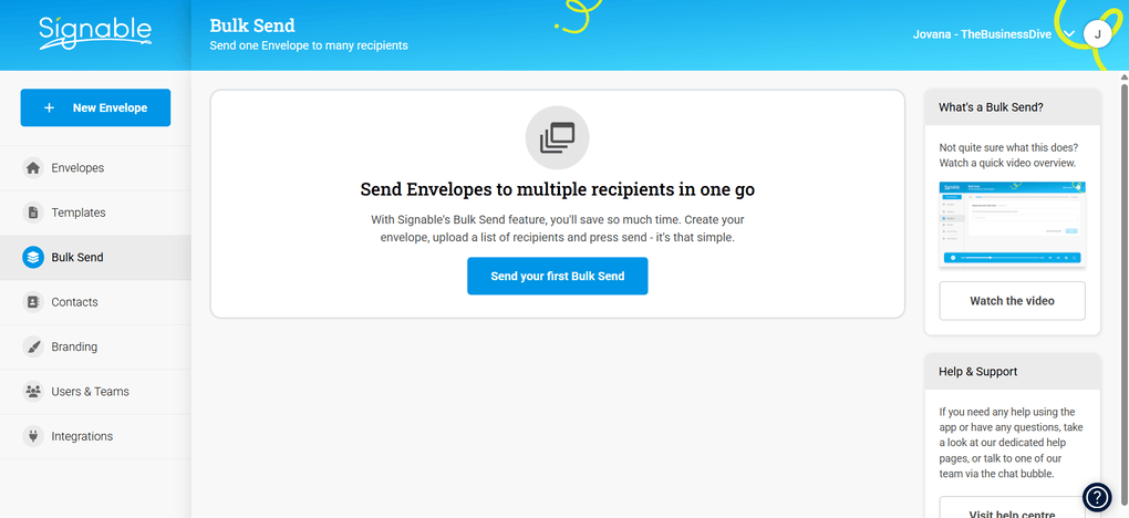 Signable review_bulk send feature