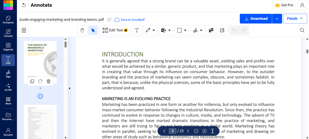 SmallPDF PDF reading tools